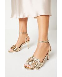 Oasis - Giselle Corsage Detail Stiletto Heeled Sandals - Lyst