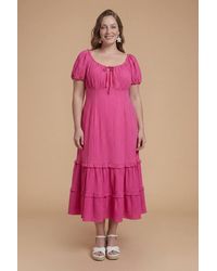 Dorothy Perkins - Plus Sweetheart Ruffle Tiered Hem Midi Dress - Lyst