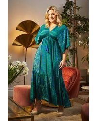 Izabel London - Floral Side Split Maxi Dress - Lyst