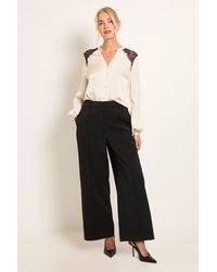 Wallis - Petite High Waisted Pintuck Trouser - Lyst