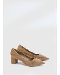 Dorothy Perkins - Tiff Faux Suede High Block Heel Pointed Court Shoes - Lyst