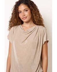 Blue Vanilla - Short Sleeve Cowl Neck Top - Lyst