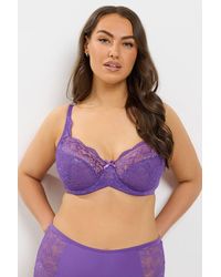 Yours - Stretch Lace Non-Padded Underwired Bra - Lyst