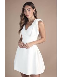 Coast - Skater Bridal Mini Dress With Bow Straps - Lyst