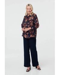 Izabel London - Floral Relaxed Fit Long Sleeve Shirt - Lyst