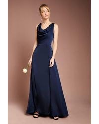 Coast - Honoured Sleeveless Cowl Neck Satin Maxi Bridesmaid Dress - Lyst