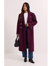 Dorothy Perkins - Petite Midi Length Fitted Military Coat - Lyst