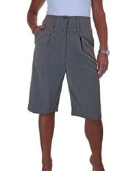 Paulo Due - Tailored Wide Leg Knee Shorts - Lyst