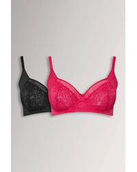 Yours - 2 Pack Lace Mesh Underwired Bras - Lyst