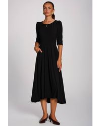 Jolie Moi - 3/4 Sleeve Modal Viscose Midi Dress - Lyst