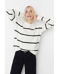 WOVCOR - Striped Soft Textured Knit Sweater - Lyst
