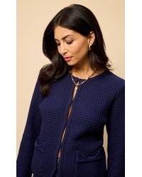 Little Mistress - Knitted Bow Pocket Detail Cardigan - Lyst