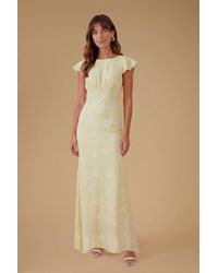 Oasis - Polkadot Crepe Maxi Dress - Lyst