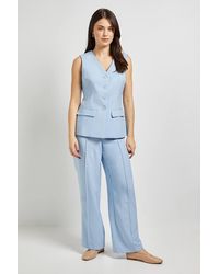 Dorothy Perkins - Elastic Waist Straight Leg Trouser - Lyst