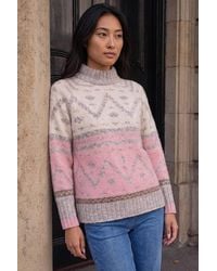 Roman - Petite Aztec Colour Block Knit Jumper - Lyst