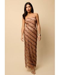 Little Mistress - Embellished Bandeau Maxi Dress - Lyst