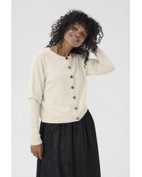 Kaffe - Karegina Crew Neck Long Sleeve Cardigan - Lyst