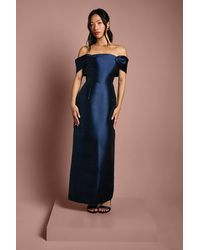 Coast - Honoured Twill Bardot Column Midi Bridesmaid Dress - Lyst