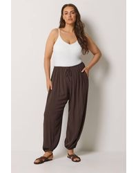 Yours - Cuffed Balloon Trousers - Lyst