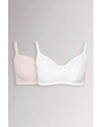 Yours - 2 Pack Non-Padded Non-Wired Bralettes - Lyst