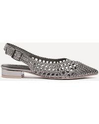 Linzi - Carolina Pewter Faux Leather Ballet Flats - Lyst