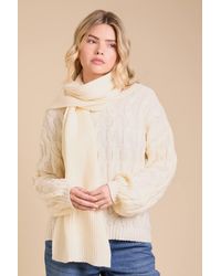 Dorothy Perkins - Cable Knit Jumper With Detachable Scarf - Lyst