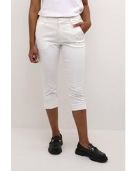 Kaffe - Lea Capri Slim Regular Waist Trousers - Lyst