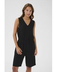 Kaffe - Kamilia V-Neck Sleeveless Playsuit - Lyst