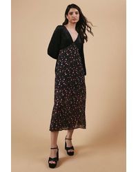 Oasis - Occasion Floral Spot Bodice Midi Dress - Lyst