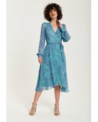 Liquorish - Animal Print Midi Dress - Lyst