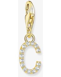 Thomas Sabo - Plated Cubic Zirconia Letter C Charm 1966-414-14 - Lyst