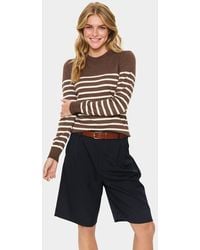 Saint Tropez - Milasz Slim Fit Striped Jumper - Lyst
