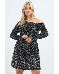 Yours - Sequin Shoulder Dress - Lyst