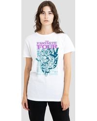Marvel - Fantastic Four Lineart Heroic First Family T-Shirt - Lyst