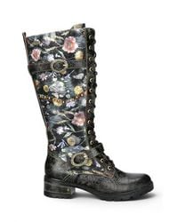 Infinity Leather - Victorian Leather High Lace-Up Long Boots - Lyst