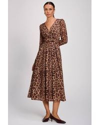 Jolie Moi - Mesh Long Sleeve Pleated Maxi Dress - Lyst