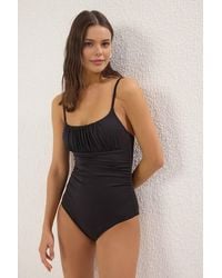WOVCOR - Strappy Square Neck Ruched Waist Swimsuit - Lyst