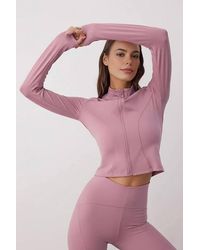 WOVCOR - Zip Up Stand Collar Fitted Sports Jacket W/ Contour Panels - Lyst