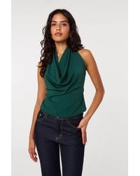 Pink Vanilla - Halterneck Cowl Soft Stretch Top - Lyst