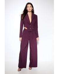 MissPap - Tailored Pleat Front Wide Leg Trouser - Lyst