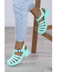 AJVANI - Mid Heel Gladiator Jelly 90S Retro Fisherman Sandals - Lyst
