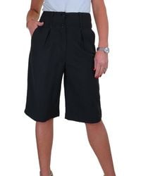 Paulo Due - Tailored Wide Leg Knee Shorts - Lyst