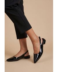 Dorothy Perkins - Jerry Faux Leather Slingback Pointed Flat Shoes - Lyst