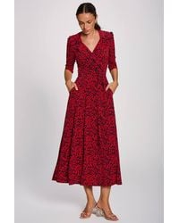 Jolie Moi - Wrap Front Jersey Maxi Dress - Lyst