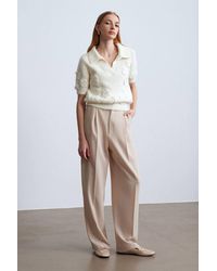 Dilvin - Textured Ribbed Polo-Collar Sweater - Lyst
