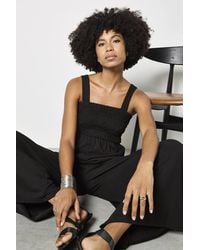 Apricot - Wide-Leg Cotton Blend Jersey Jumpsuit - Lyst