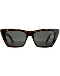 Saint Laurent - Cat Eye Dark Havana Sl 276 Mica Sunglasses - Lyst