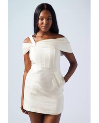 Coast - Statement Bow Bardot Bridal Mini Dress - Lyst