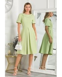 Jolie Moi - Debora Button Neck Dress - Lyst