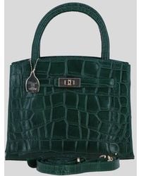 Ashwood Leather - Genuine Leather Structured Handbag W/ Detachable Crossbody Strap - Lyst